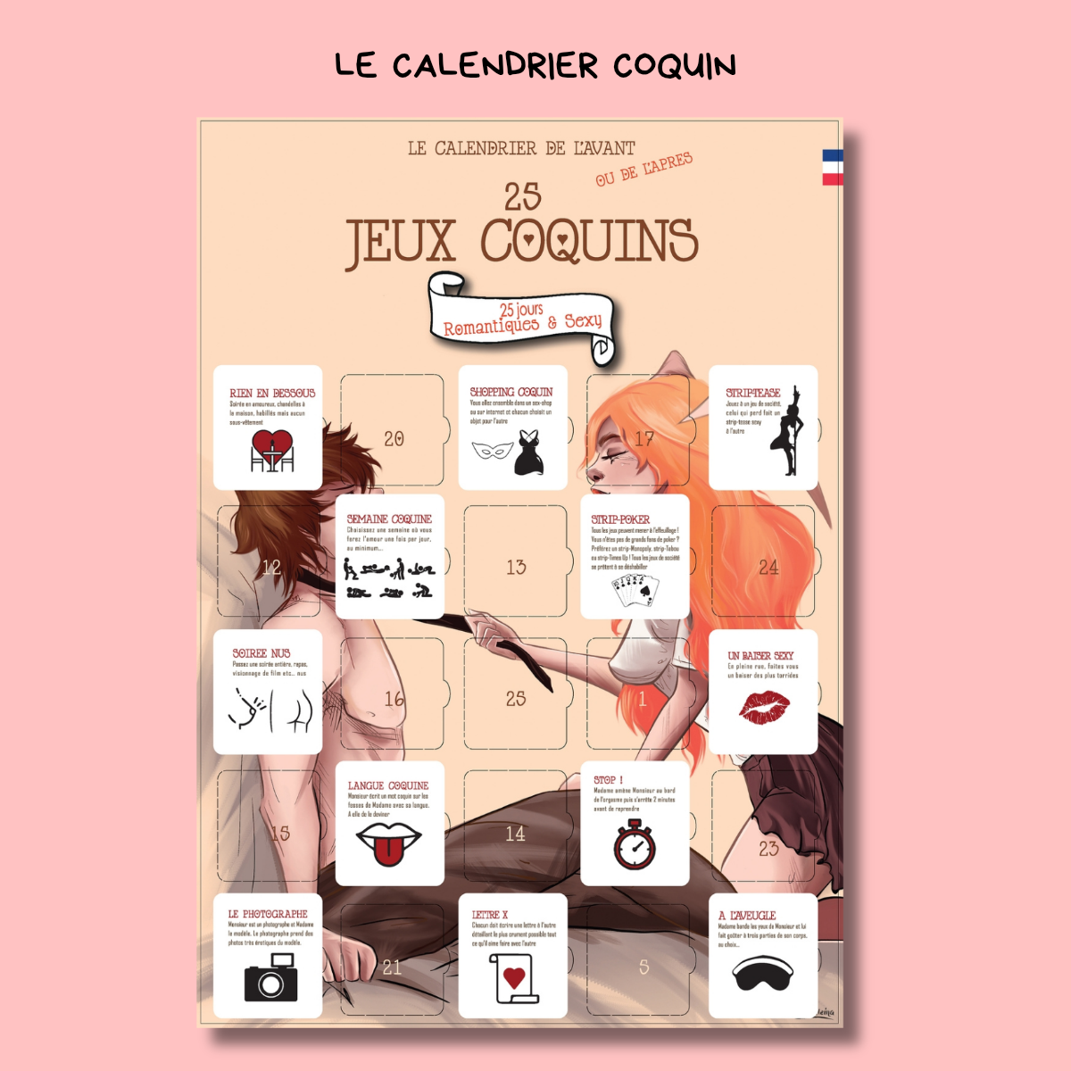 CALENDRIER DES AMOUREUX & CALENDRIER COQUIN 25 JOURS