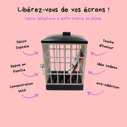 PRISON POUR TÉLÉPHONE AVEC MINUTEUR 📵