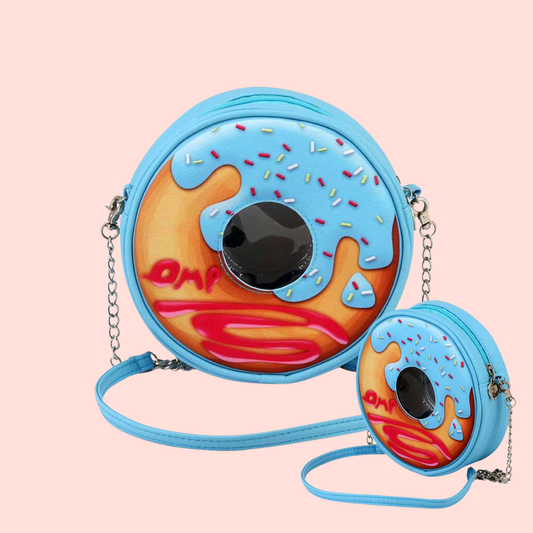SAC BANDOULIÈRE DONUT BLEU