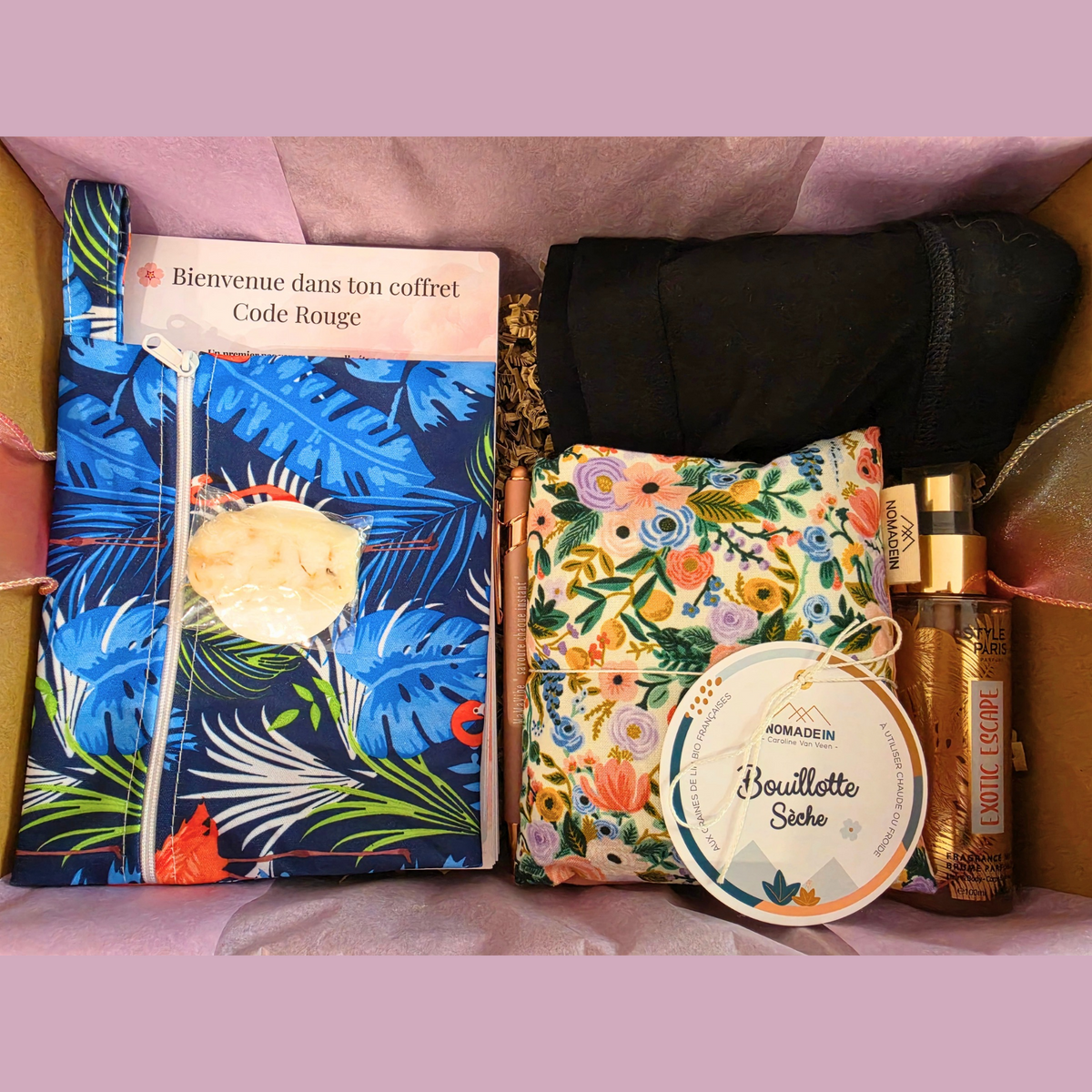 Coffret MamaVibe "CODE ROUGE" Premières règles (rituel complet)