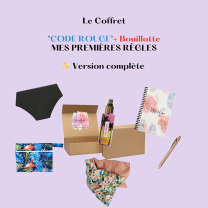 Coffret MamaVibe "CODE ROUGE" Premières règles (rituel complet)